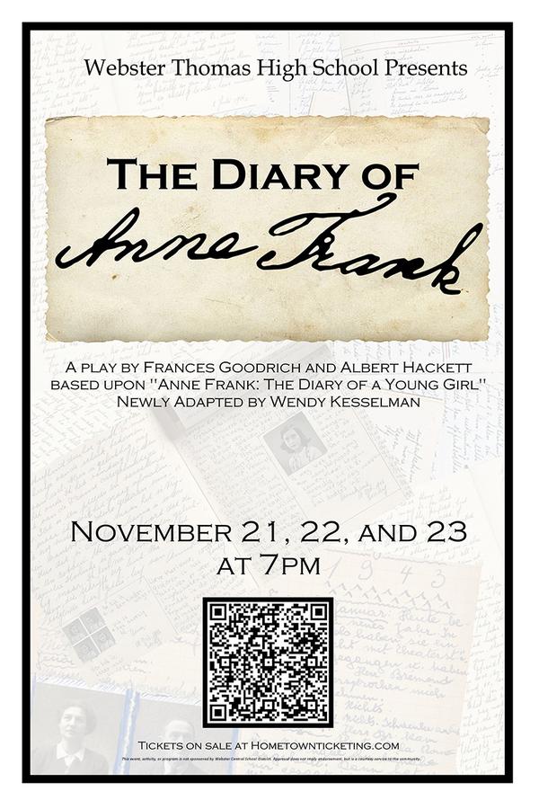 Diary of Anne Frank poster. All info on the poster is contained in the news story.